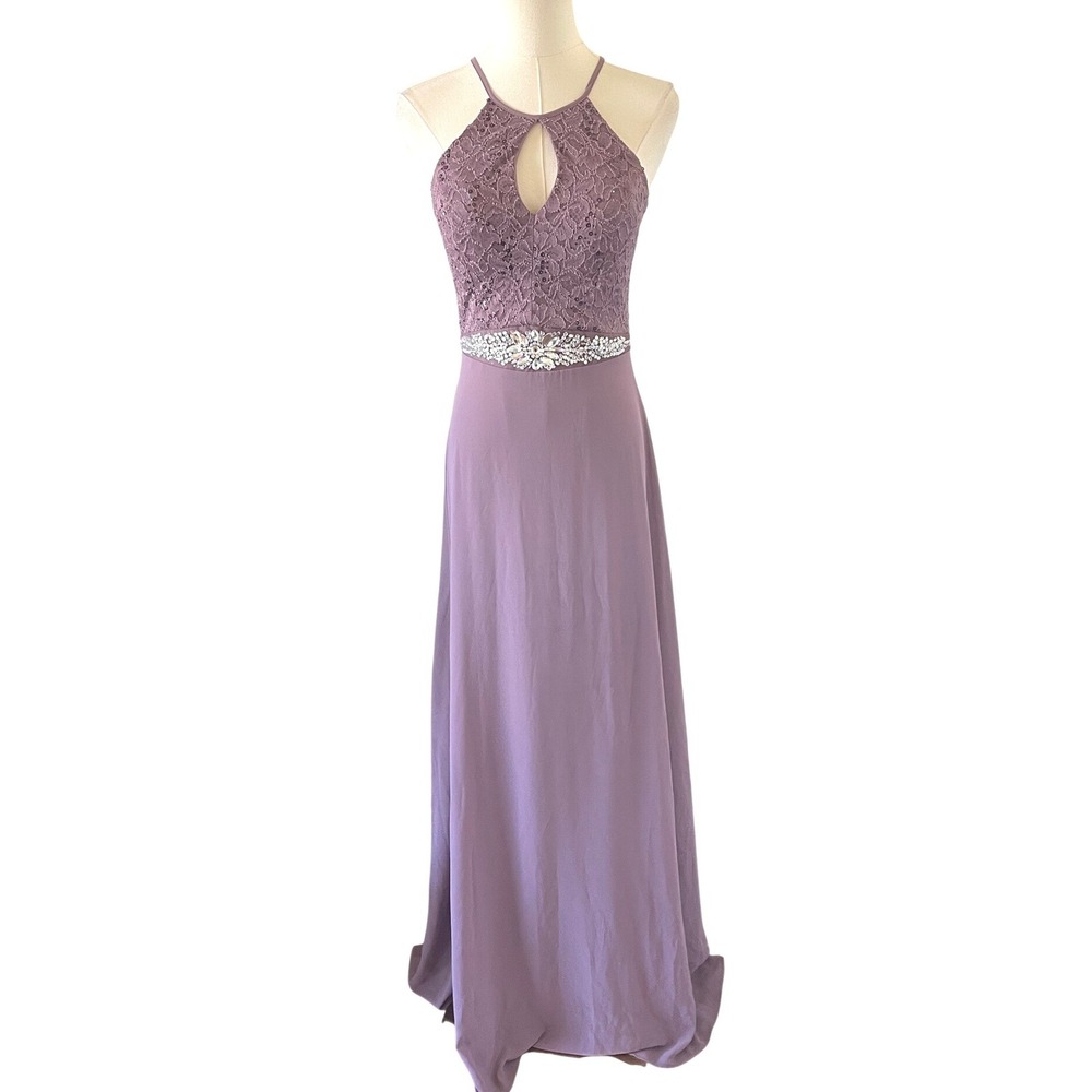 Windsor Lavander Lace Y2K Prom Dress Size S Fairy Chiffon Embellished Glam